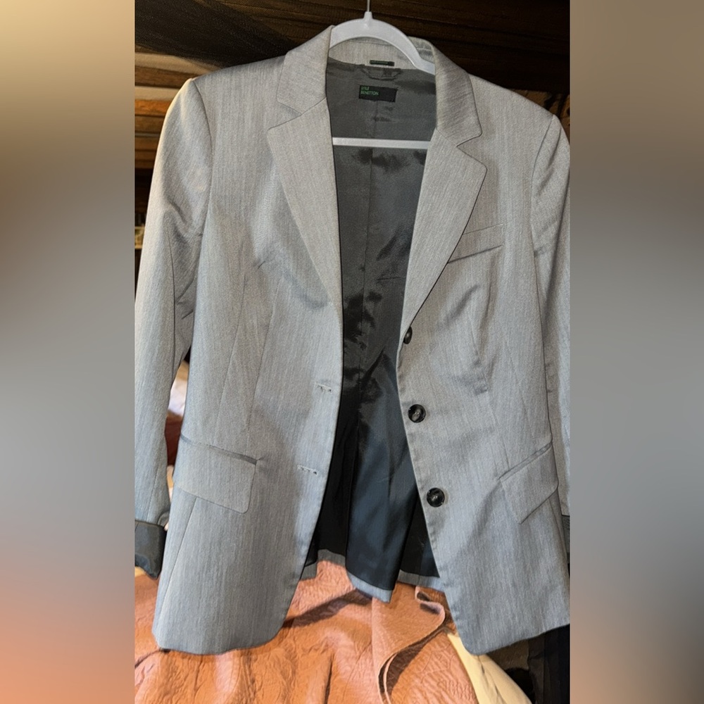 United Colors Of Benetton Light Gray Blazer
